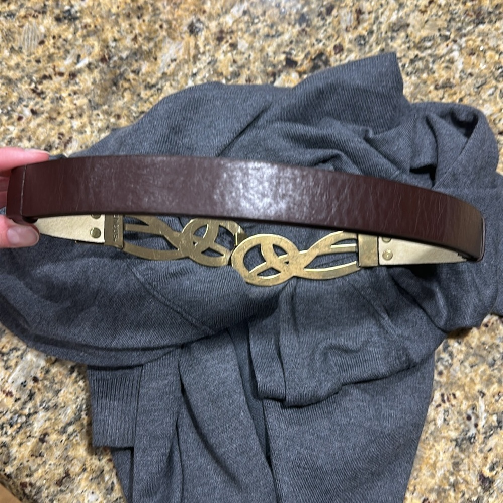 Chicos adjustable brown belt with aged bronze buckle, size M/L - Picture 4 of 5